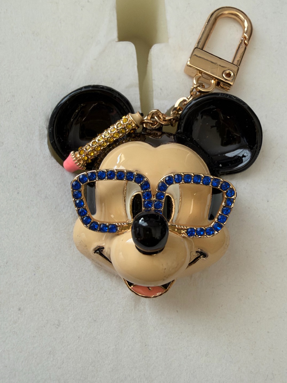 BaubleBar Mickey Mouse Face Keychain Bag Charm